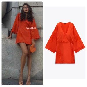 Zara Orange Mini Dress